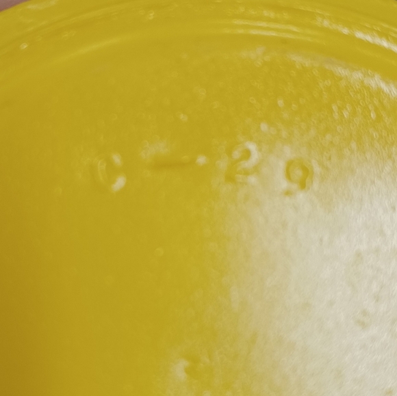 Vintage Hazel Atlas 1950-60s Milk Glass Yellow Mugs Citrus Peel Texture Set of 2 - Picture 10 of 10